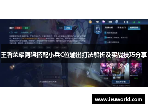 王者荣耀阿轲搭配小兵C位输出打法解析及实战技巧分享